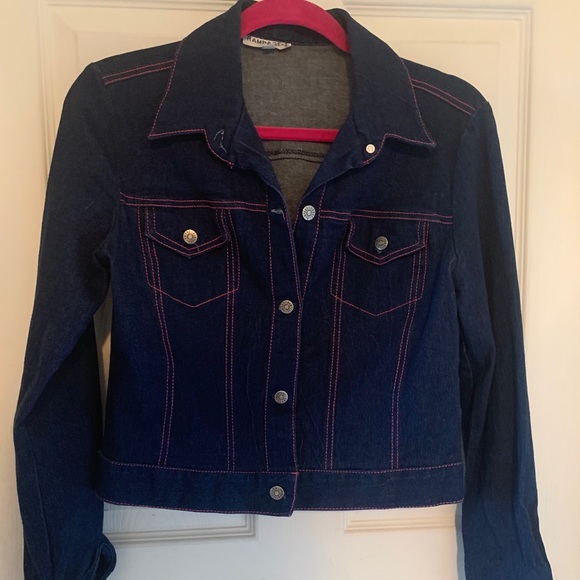Cute stretch denim retro stretch denim jacket - Picture 1 of 3